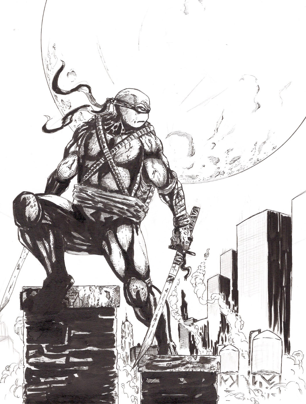TMNT Leonardo 9x12