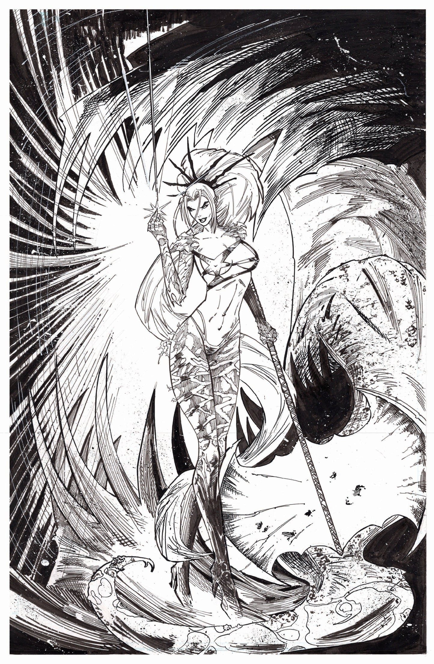 Reaper Destroyer Original Line Art Page 14