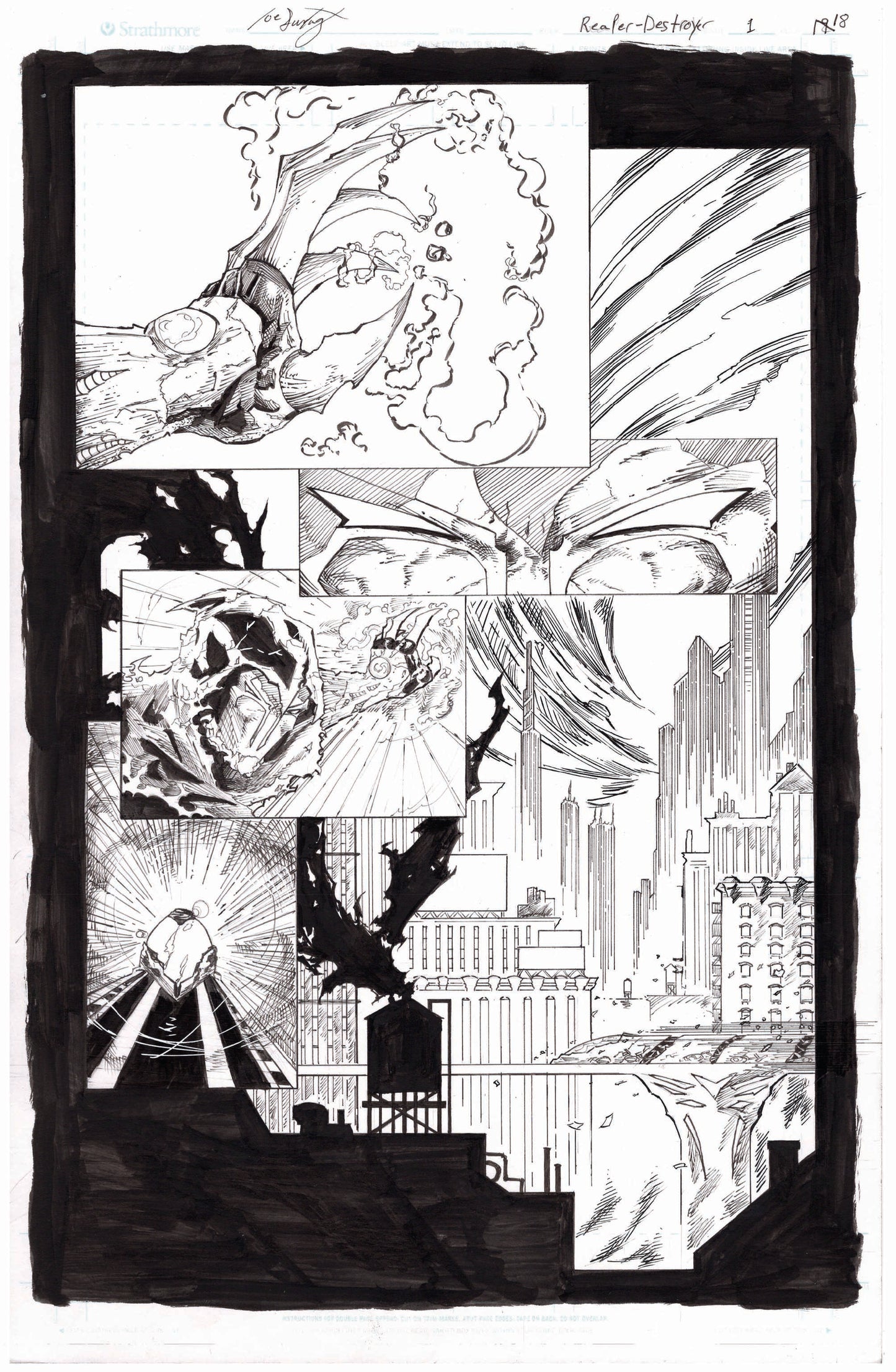 Reaper Destroyer Original Line Art page 18