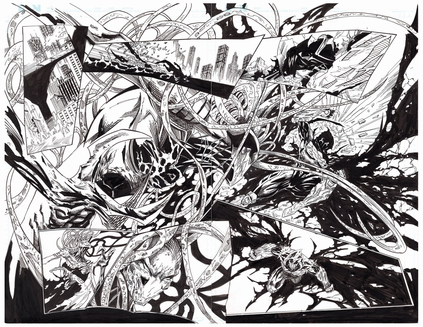 Reaper Destroyer Original Line Art Page 26-27