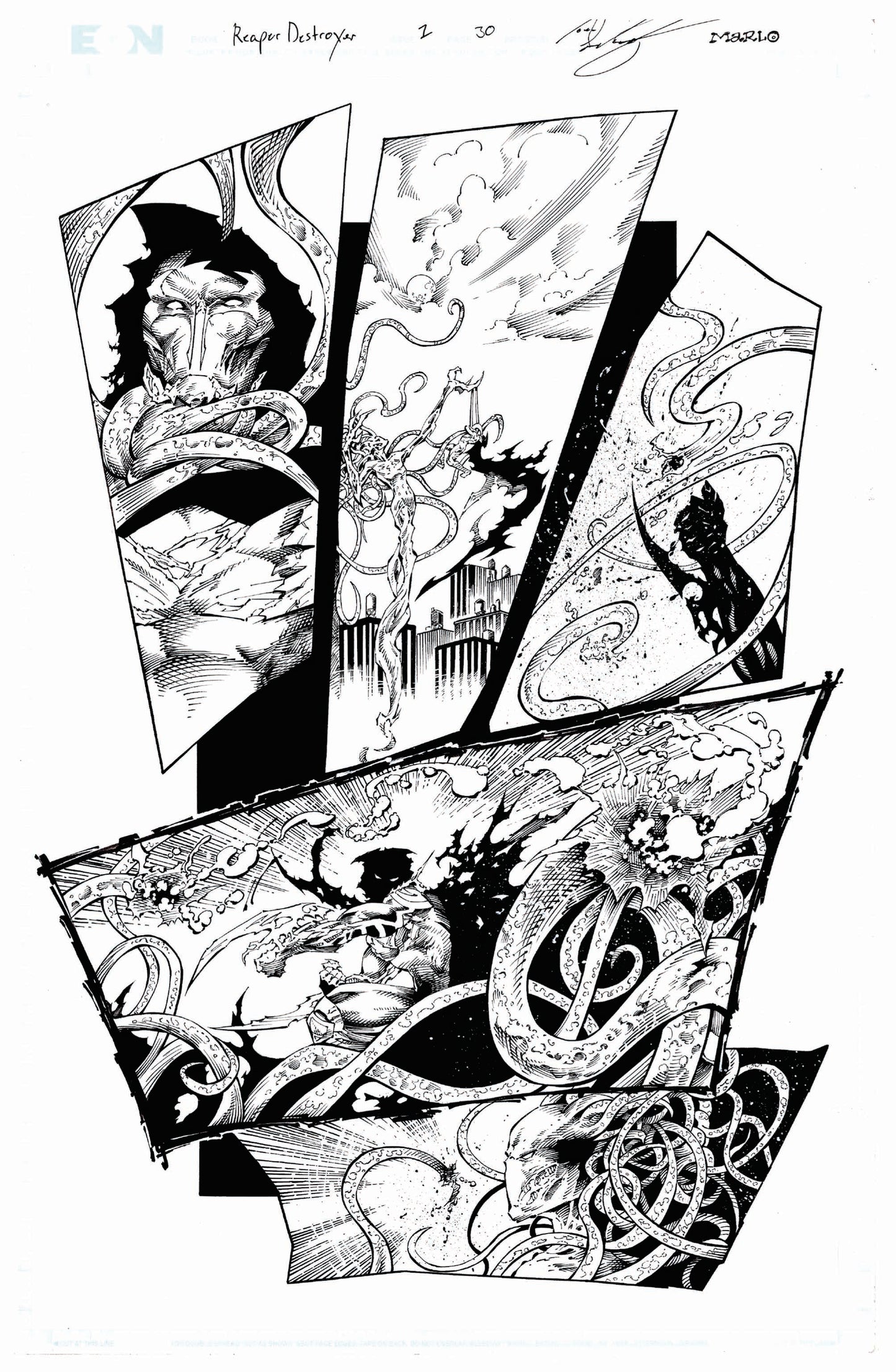 Reaper Destroyer Original Art Page 29
