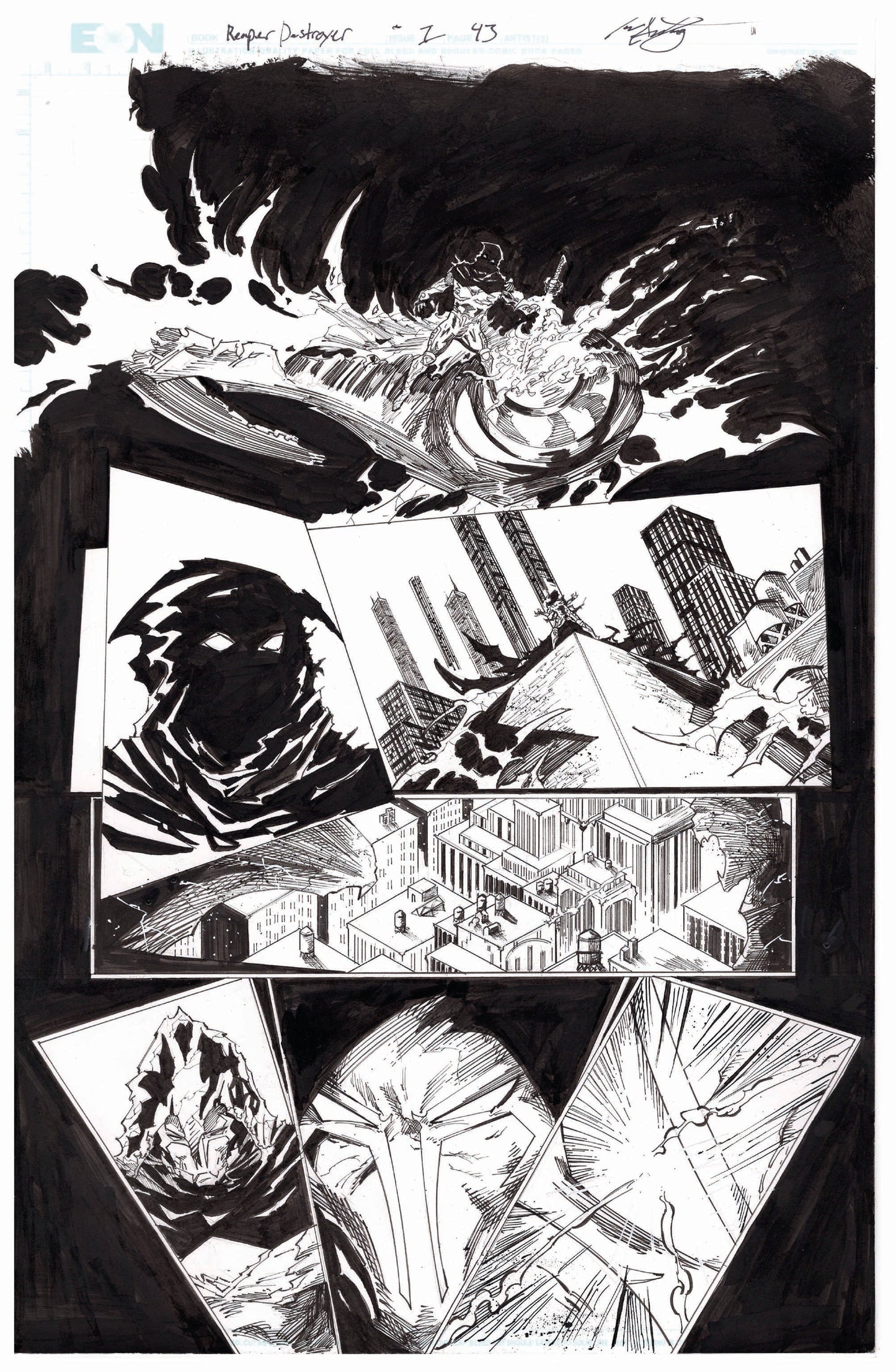 Reaper Destroyer Original Line Art Page 42