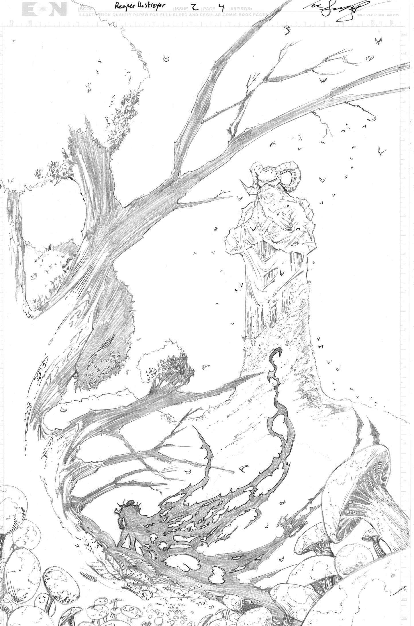 Reaper Destroyer #2: Preview Book 1/100 Sketch Variant Cover