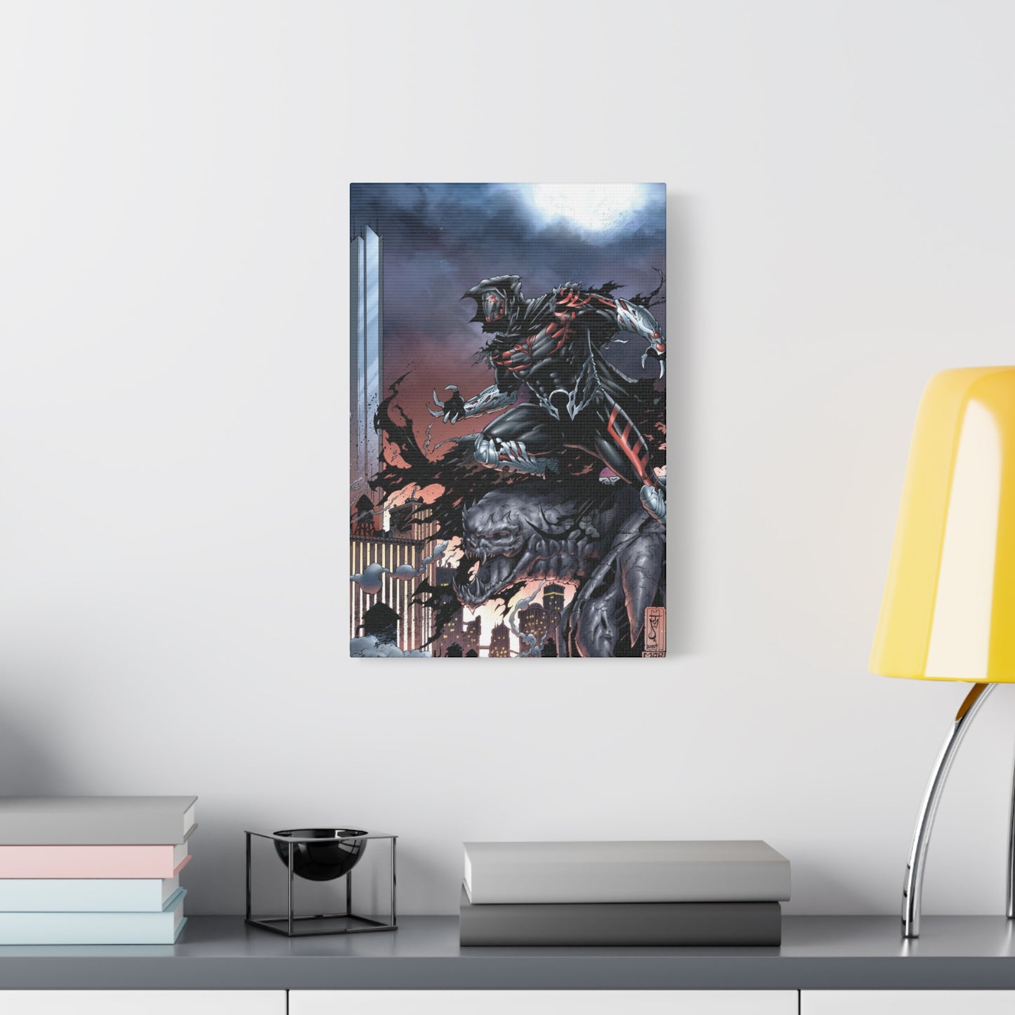 Reaper Destroyer Comic Art Matte Canvas Print - Gothic Night Vigil