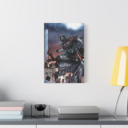 Reaper Destroyer Comic Art Matte Canvas Print - Gothic Night Vigil