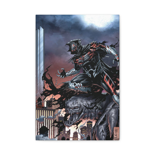 Reaper Destroyer Comic Art Matte Canvas Print - Gothic Night Vigil