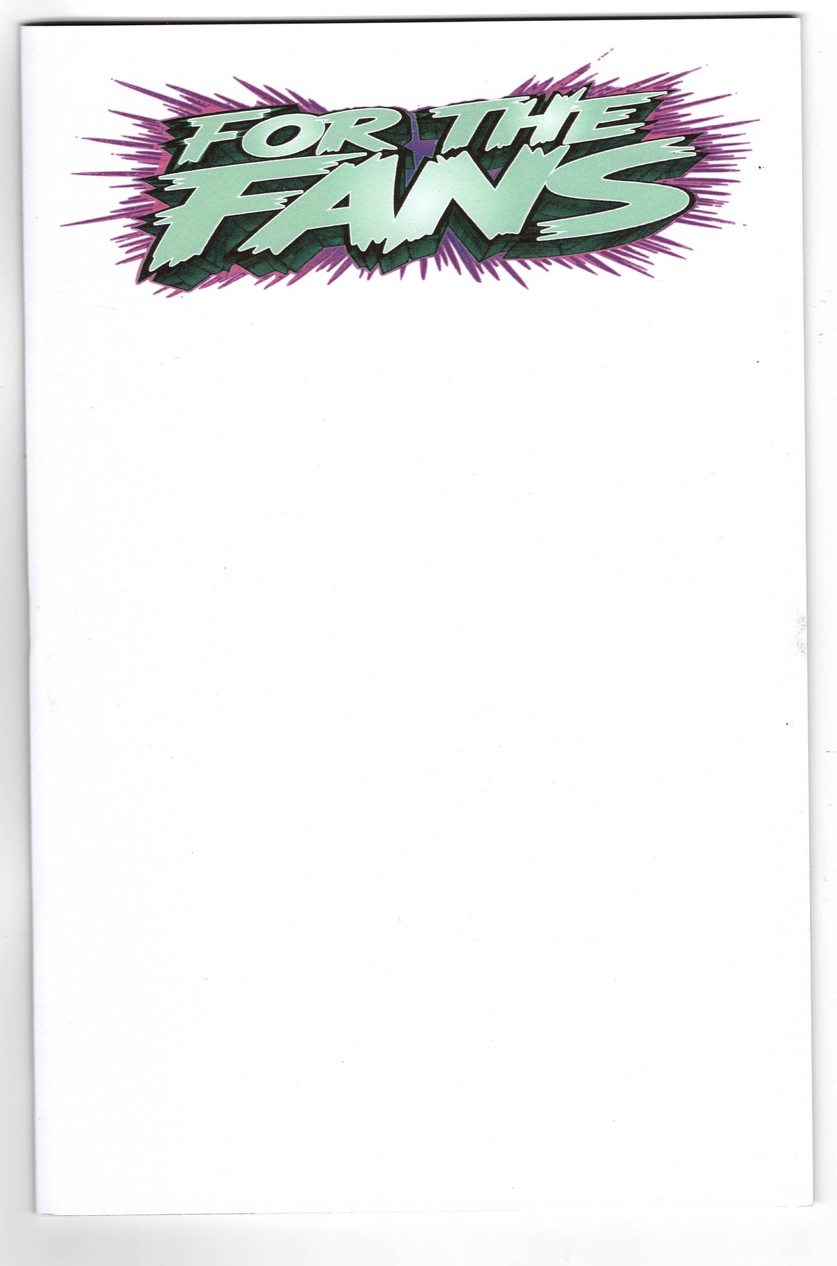 For The Fans Fest Blank Sketch Cover (Original Sketch)