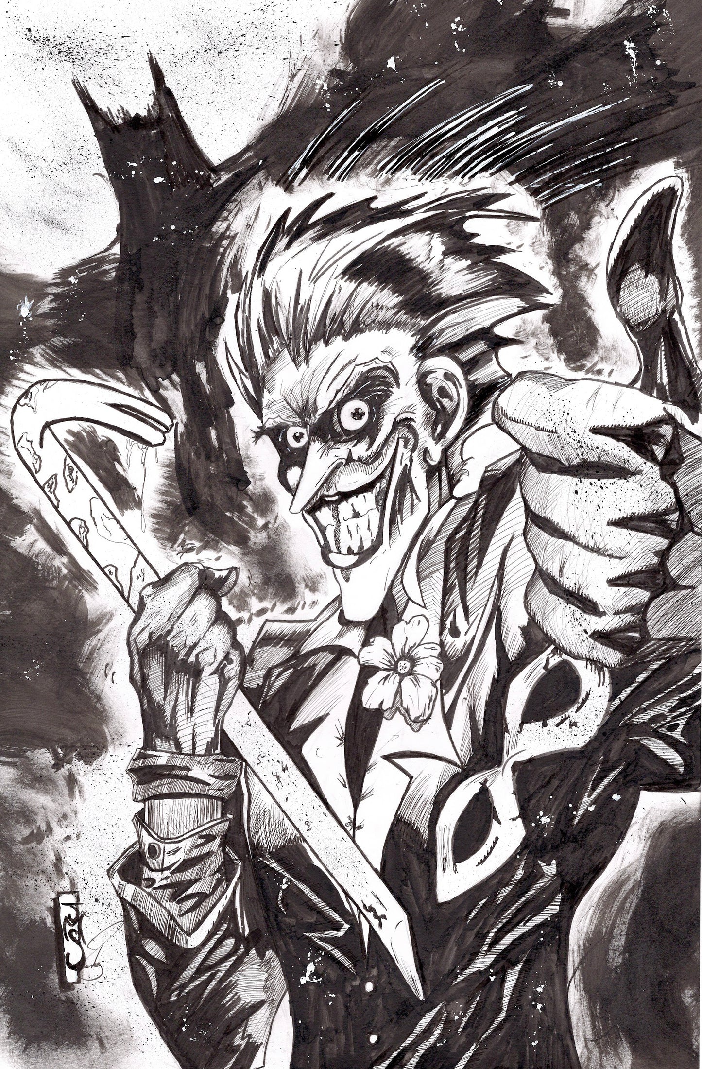 The Joker Ink Wash 11x17