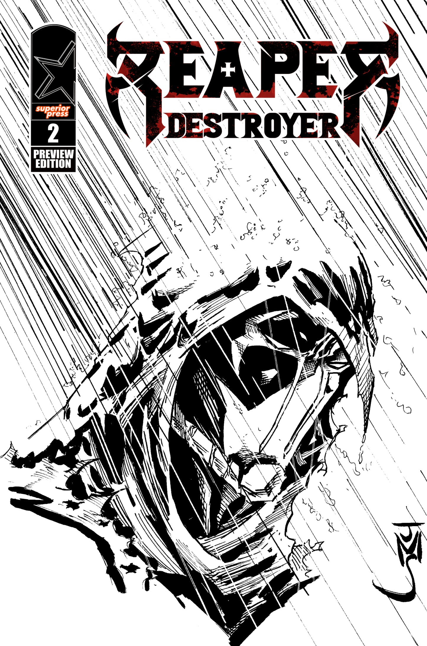 Reaper Destroyer #2: Preview Book 1/100 Sketch Variant Cover