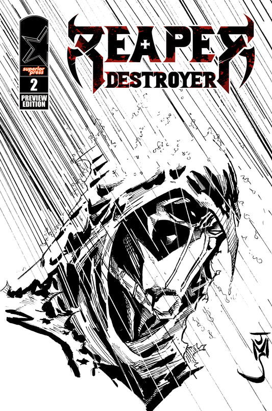 Reaper Destroyer #2: Preview Book 1/100 Sketch Variant Cover