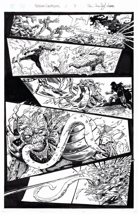 Reaper Destroyer Original Line Art Page 3