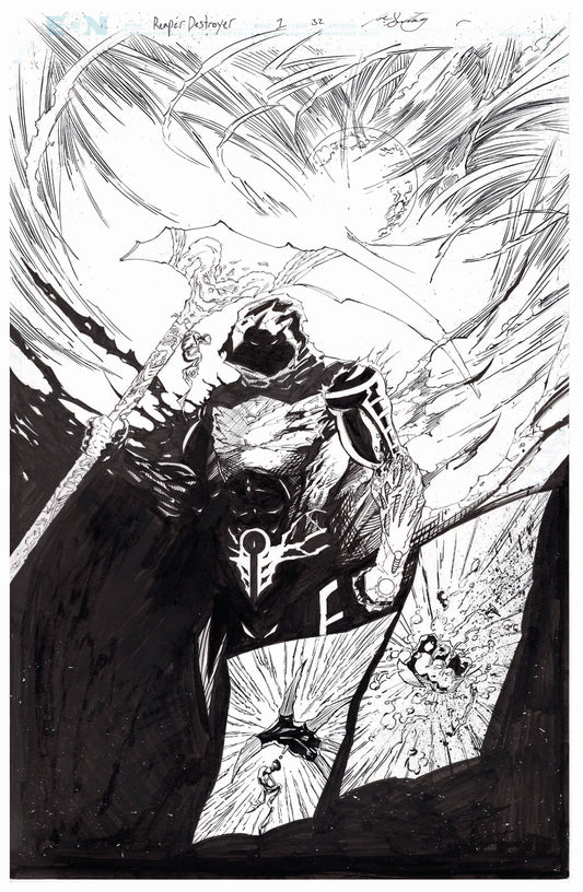 Reaper Destroyer )riginal Line Art Page 36