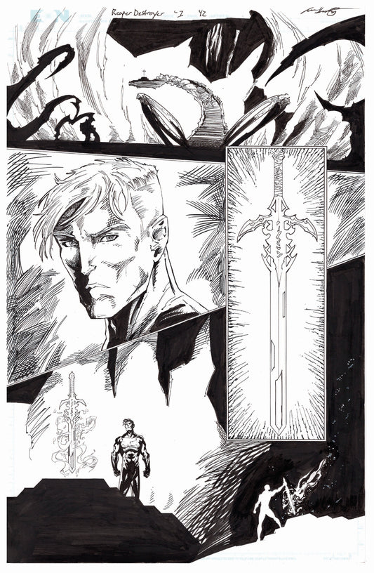 Reaper Destroyer Original Line Art Page 41