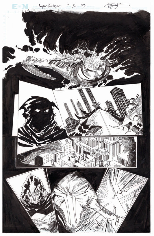 Reaper Destroyer Original Line Art Page 42