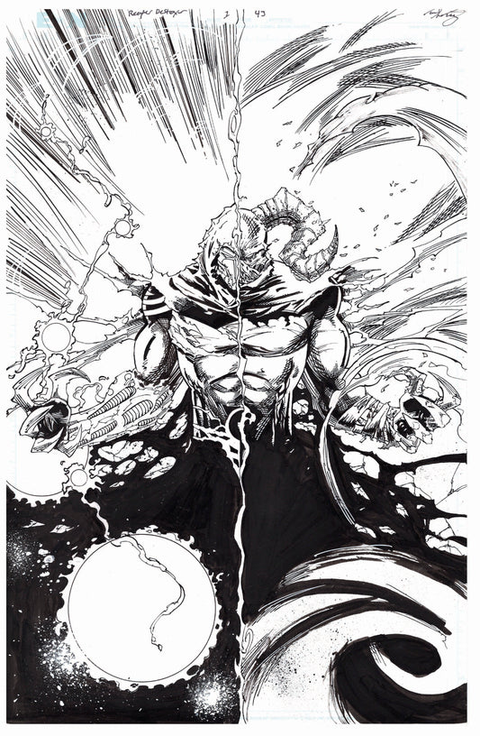 Reaper Destroyer Original Line Art Page 44