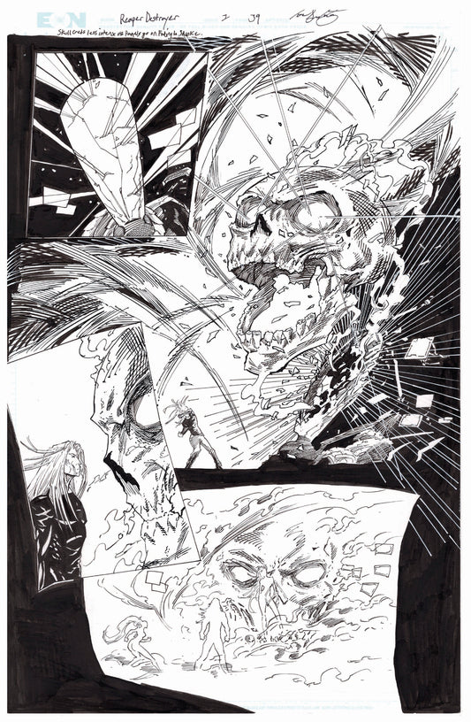 Reaper Destroyer Original Line Art Page 38